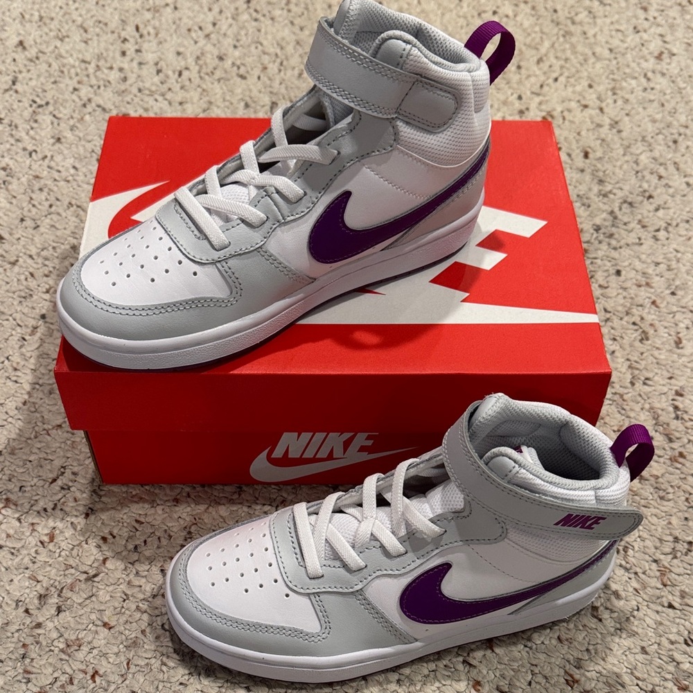 Brand New-Nike White and Purple High-Tops
